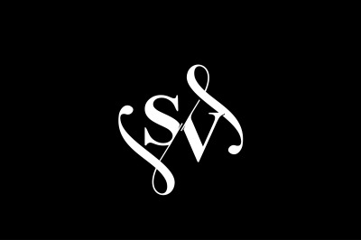 SV Monogram logo Design V6