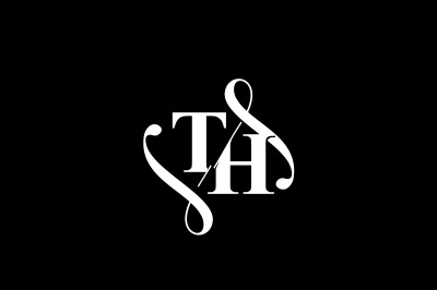 TH Monogram logo Design V6