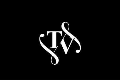 TV Monogram logo Design V6