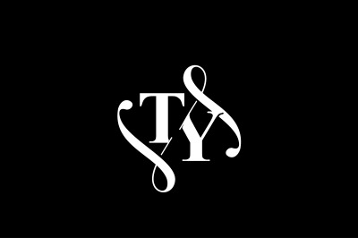 TY Monogram logo Design V6
