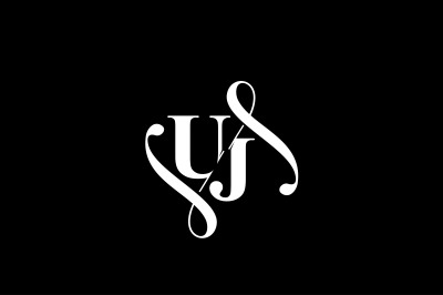 UJ Monogram logo Design V6