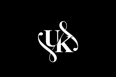 UK Monogram logo Design V6