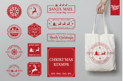 North Pole Christmas Stamps