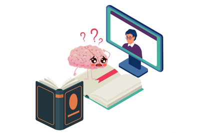 Books or digital. Brain makes a choice between online distance learnin