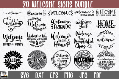 Welcome Sign Bundle - Welcome SVG Files