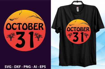 October 31 t shirt cut file