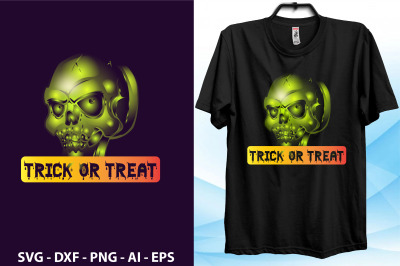 Trick or treat t shirt cut file