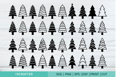 Christmas tree svg bundle. 80 file for cricut and silhouette