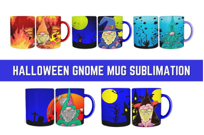 Halloween Gnome Mug Sublimation