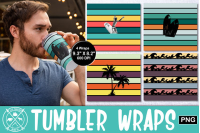 Surfing Skinny Tumbler Wrap Sublimation|Tumbler PNG