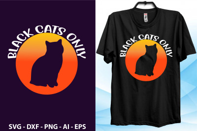 Black Cats only svg cut file