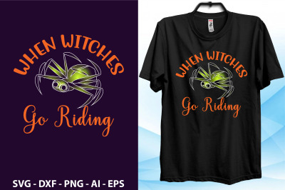 When witches go riding svg cut file