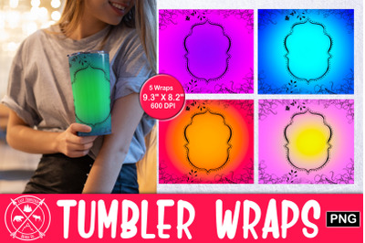 Skinny Tumbler Floral Doodle Wrap Sublimation|Tumbler PNG