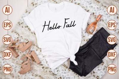 hello fall SVG cut file