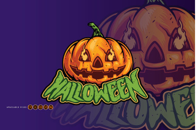 Halloween jack o lantern pumpkin character