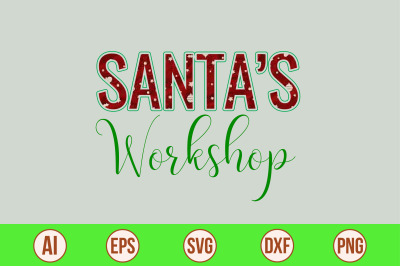 Santas Workshop svg cut file