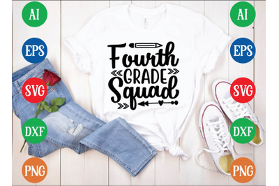 Fourth GRADE Squad svg design