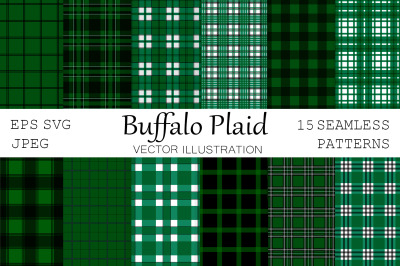 Buffalo plaid. Plaid pattern. Green Buffalo plaid. Plaid SVG