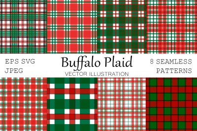 Buffalo plaid. Plaid pattern. Plaid SVG. Red and green plaid