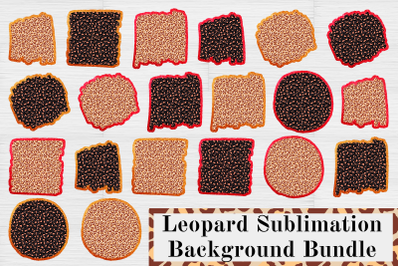 Leopard Sublimation Background Bundle - Holiday png design