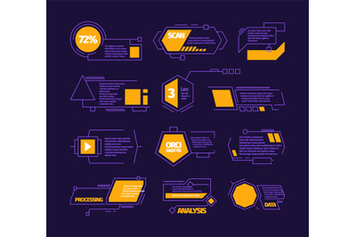 Digital callouts. Modern web layout communication infographic textboxe