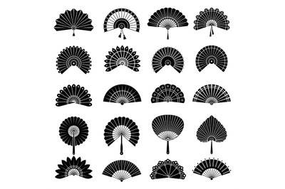 Chinese fan. Beautiful japanese hand paper fan vector authentic illust