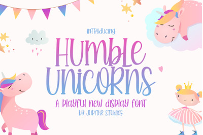 Humble Unicorns Font (Craft Fonts, Cricut Fonts, SVG Fonts)