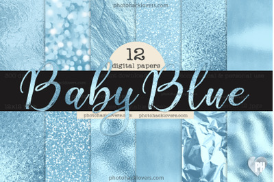 luxury Baby Blue digital paper