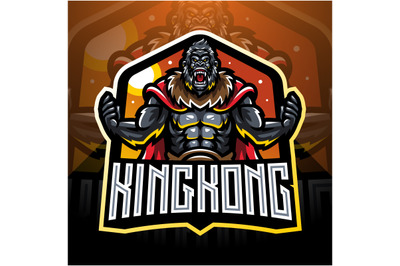 Kingkong esport mascot logo design