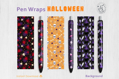 Halloween Spooky Witch Cat Pen Wraps PNG