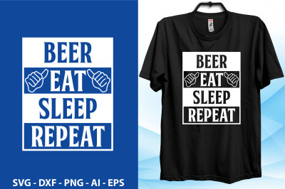 beer eat sleep repeat svg cut file