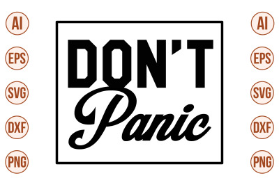 Do not Panic svg cut file