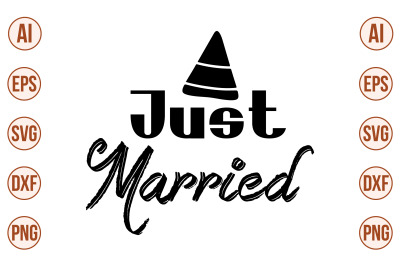 Just Married svg cut file