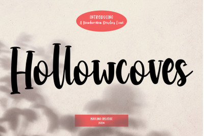 Hollowcoves Handwritten Display Font