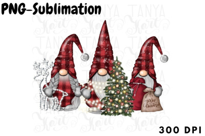 Buffalo Plaid | Gnomes Design | Christmas Sublimation