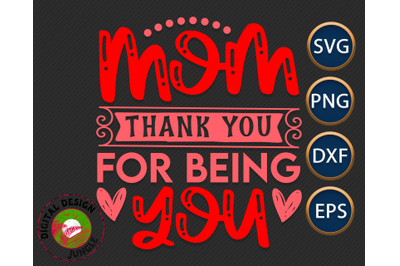 Mom, thank you! Mother&#039;s Day SVG, Family Design