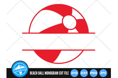 Beach Ball Monogram SVG | Beach Ball Cut File | Summer SVG