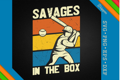 Vintage Savages in the Box Baseball