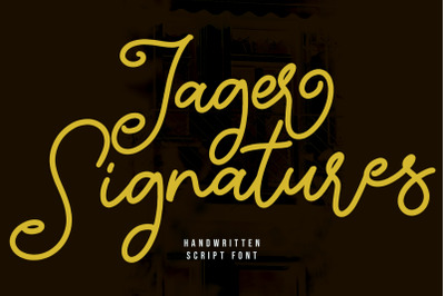 Jager Signature Handwritten Script Font