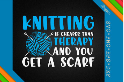 Funny Knitting Therapy Knitter Design