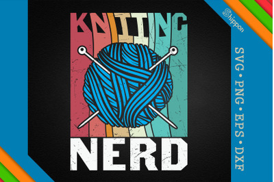 Knitting Nerd Funny Grandma Mom Knit