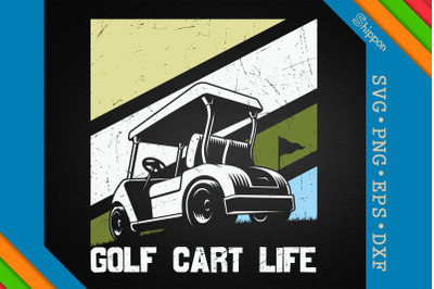 Cool Golf Cart Vintage Funny Golfing