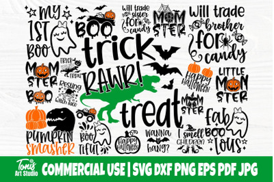 Halloween Bundle SVG Cut Files, Boo Svg, Ghost Svg