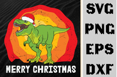 Merry Christmas T-Rex Dinosaur