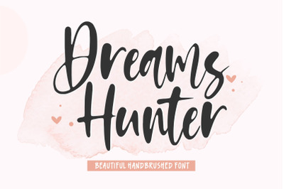 Dreams Hunter Beautiful Handbrushed Font
