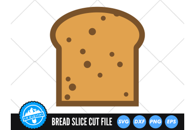 Bread Slice SVG | Kawaii Toast SVG | Breakfast Cut File