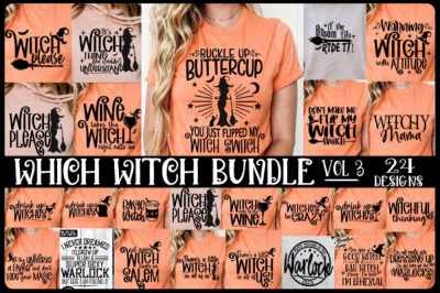 Which Witch Bundle&nbsp;- Vol 3. 24 Designs -Halloween SVG PNG EPS DXF