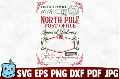 North Pole Post Office Special Delivery SVG Cut File