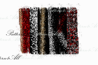 Black, Silver, Gold and Red Glitter Brush Stroke Background PNG,Glitte