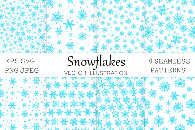 Snowflakes pattern. Christmas Snowflakes. Snowflakes SVG